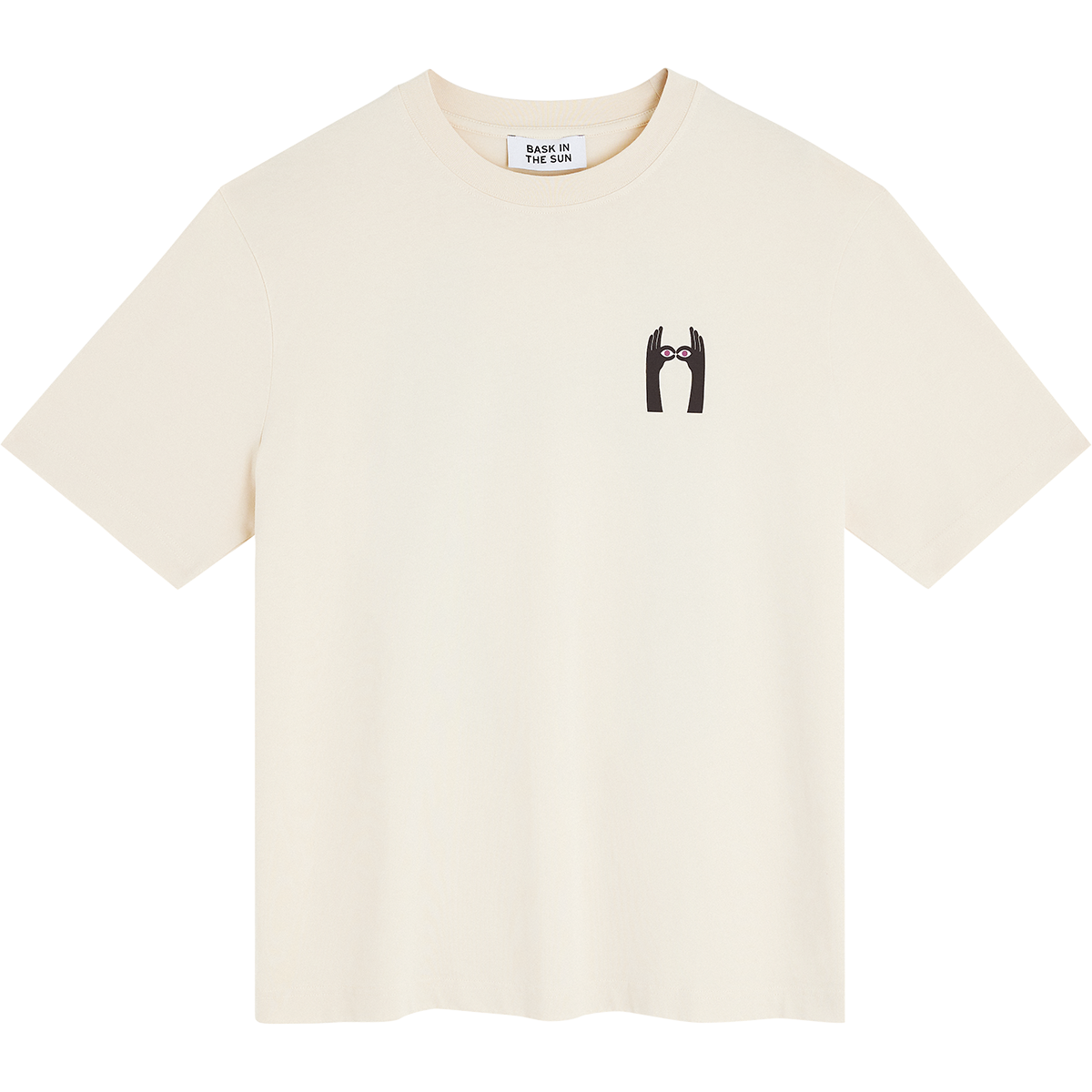 Bask in the Sun Look Tee Ivory Herren T-Shirt Relaxed Fit creme